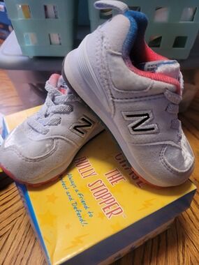 New Balance 574 Girls Toddlers Shoes Silent Grey-White Size 6